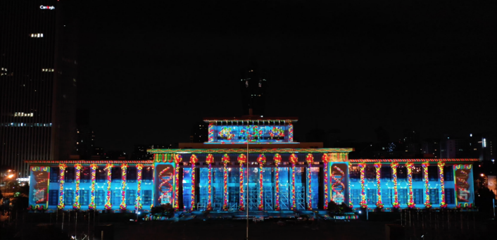 天空創(chuàng)想用科技點(diǎn)亮城市！杭州武林廣場3DMAPPING秀震撼上演！(圖9)